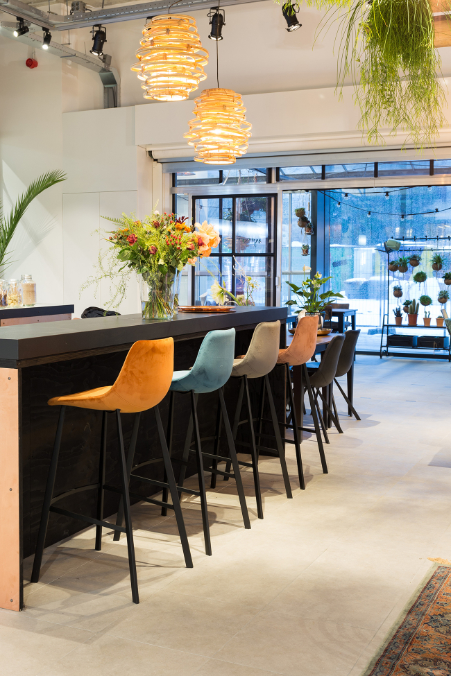 Franky' L bárszék - Szürke/Samett