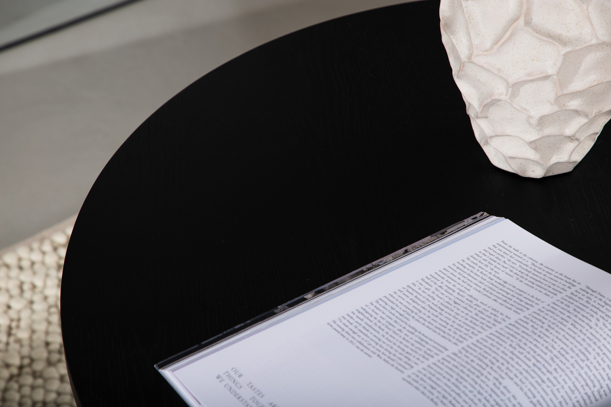 Orsa kerek dohányzóasztal 80cm - Fekete