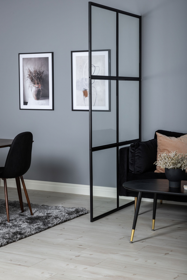 Ipari fal 'Nyköping' - Fekete