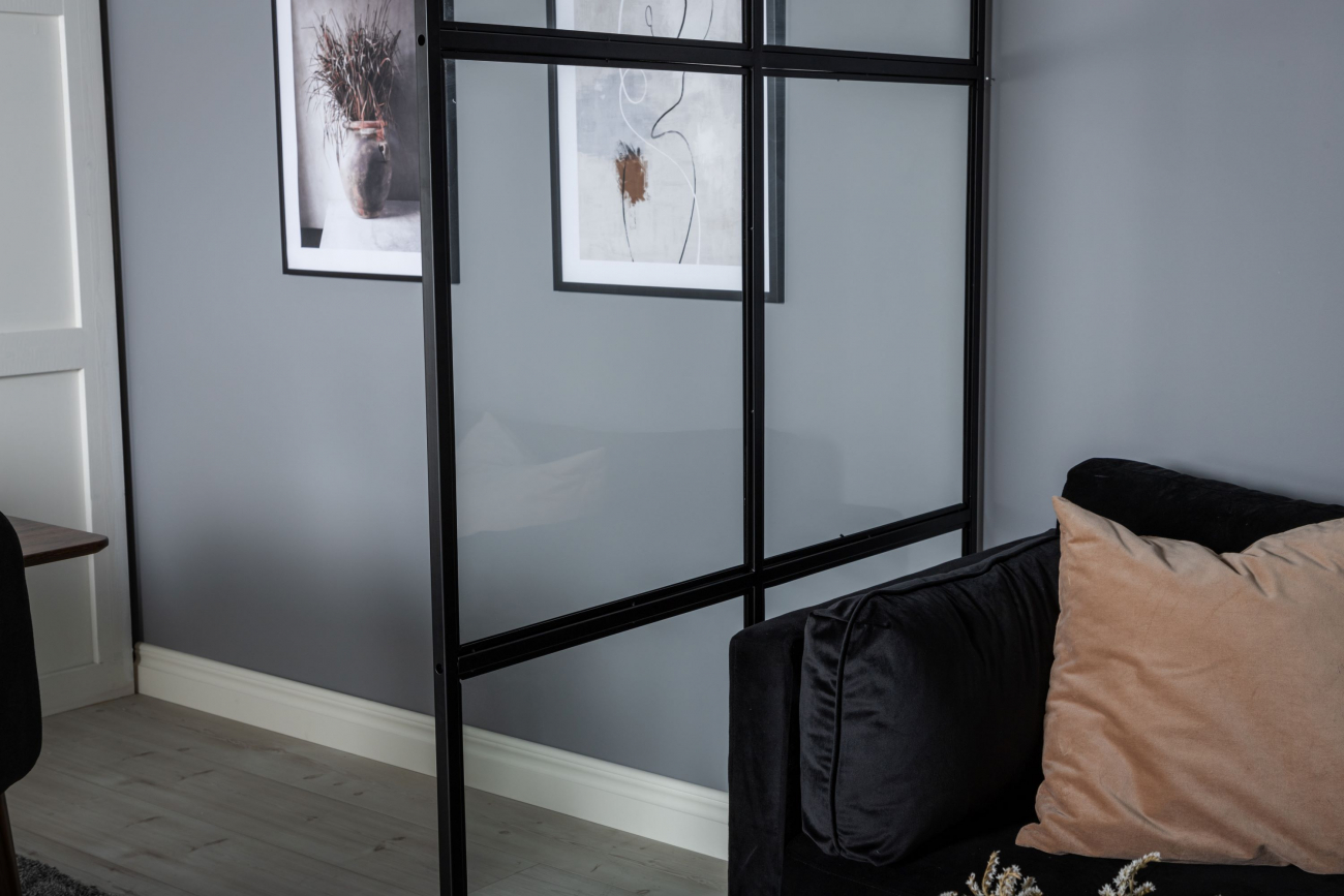 Ipari fal 'Nyköping' - Fekete