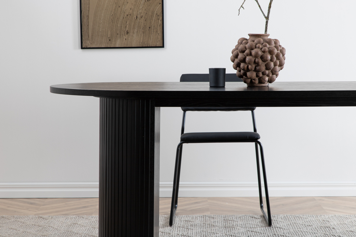 Asztal 'Barkaby' 90x200cm - Fekete