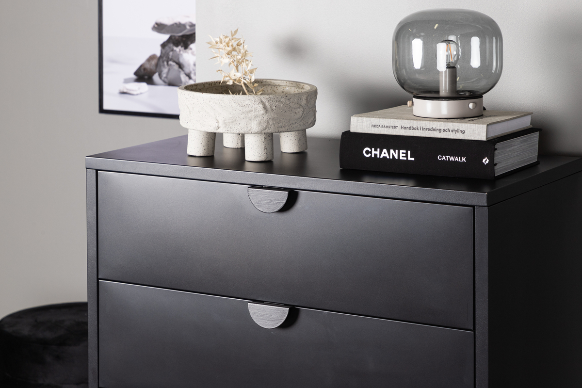 Evenes fiókos szekrény 78x117cm - Fekete