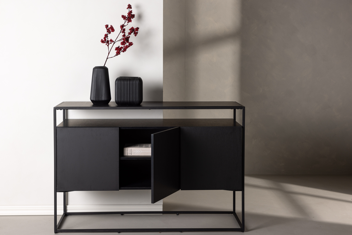 Kingsport szekrény 120x80cm - Fekete