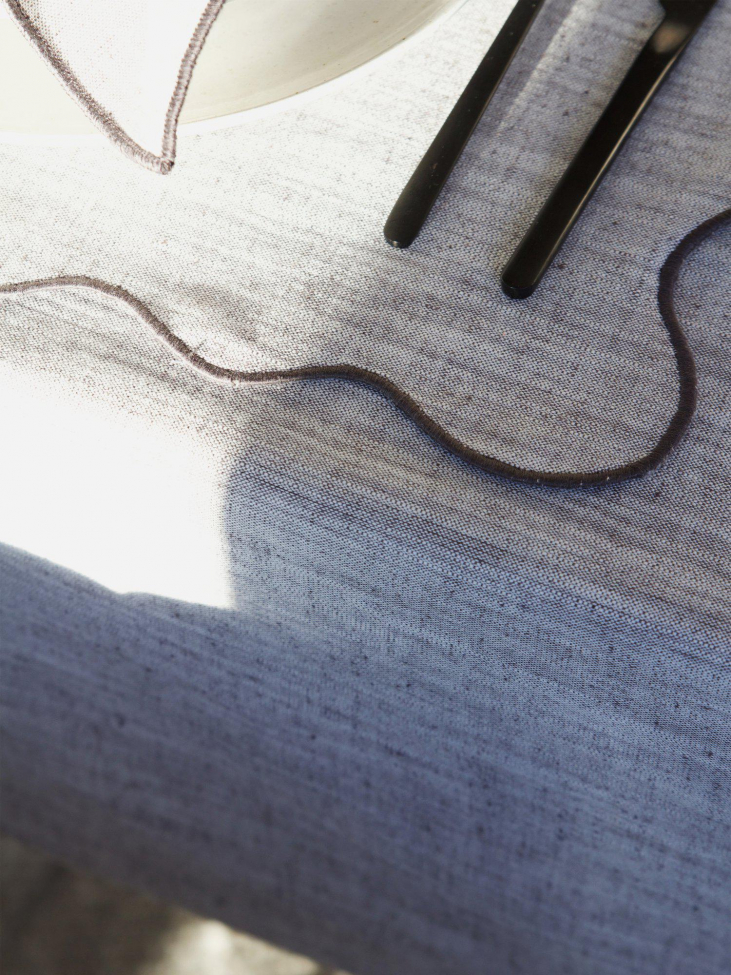 Asztalterítő 'Sabina' Kerek 200cm - Szürke