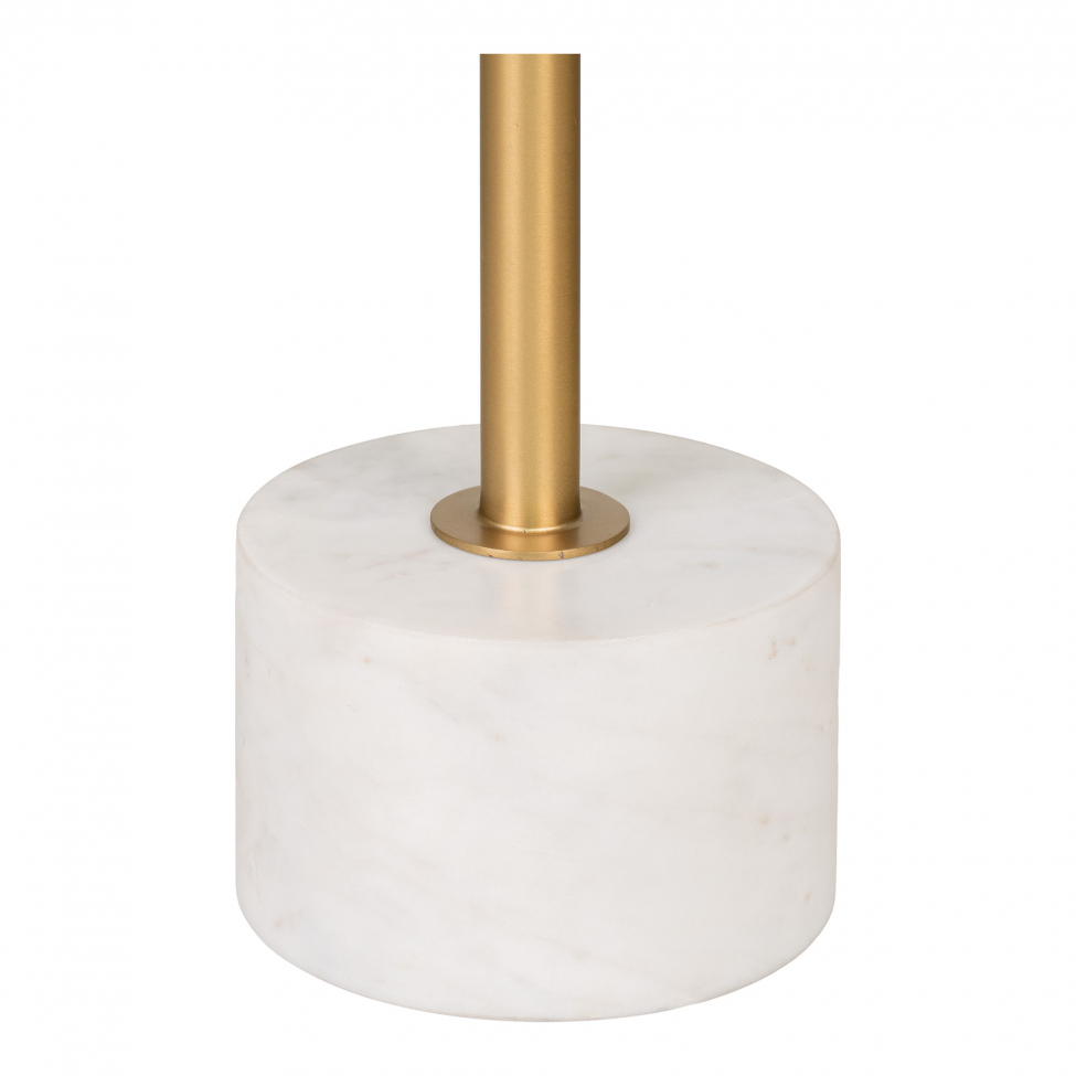 Oldalasztal 'Lecco' Kerek 41cm - Márvány/Brass