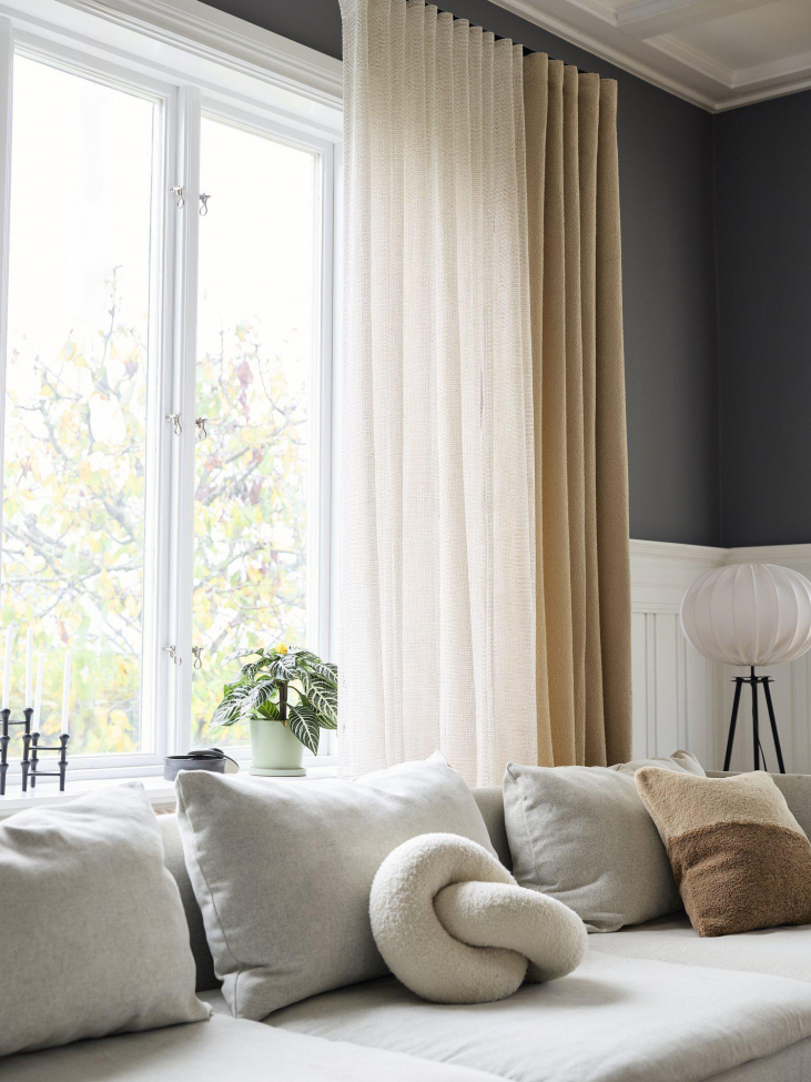 2-db Függöny 'Gina' 140x280cm - Bézs