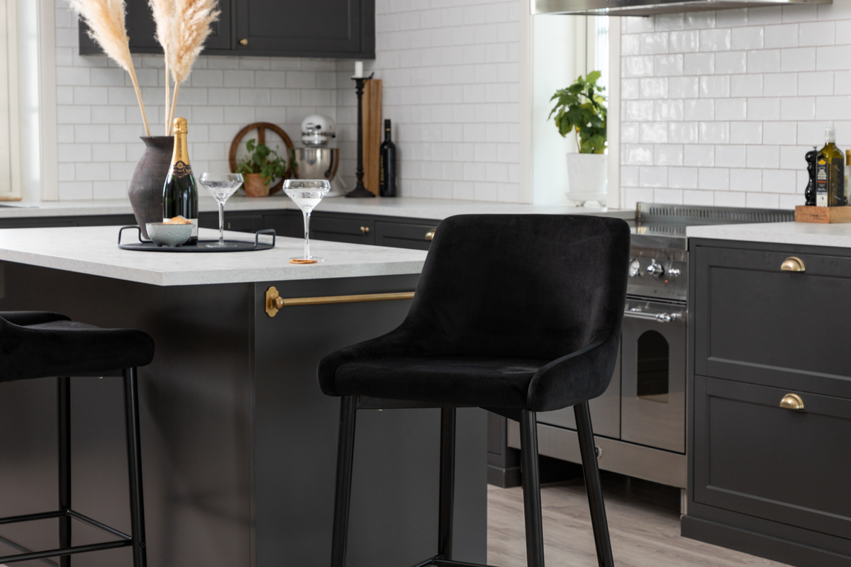 Bárszék 'Folldal' - Fekete