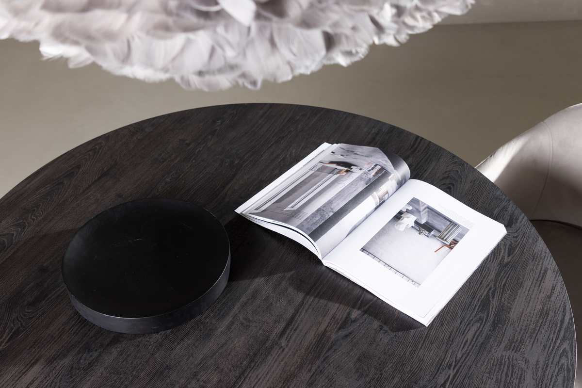 Lisa étkezőasztal Kerek 120cm - Fekete