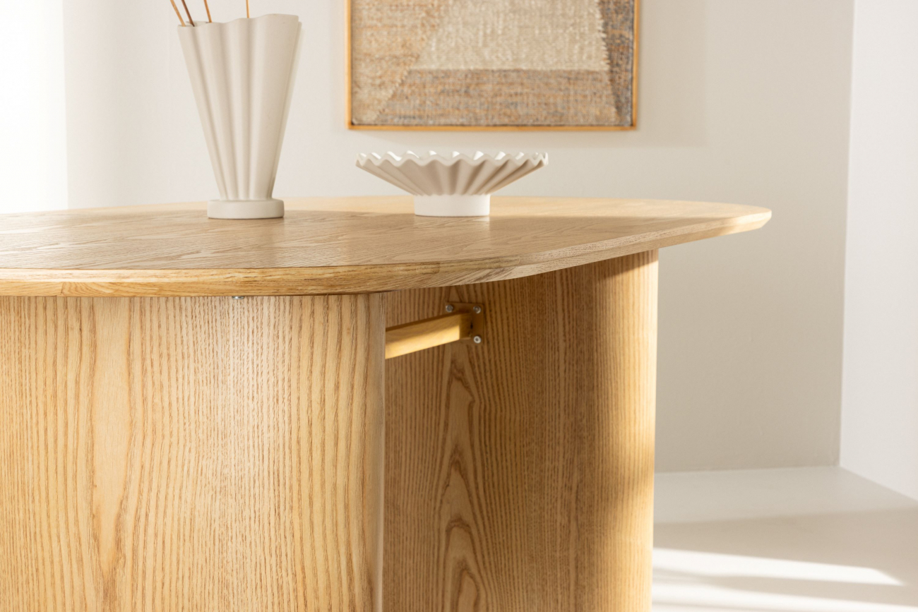Luleå étkezőasztal Ovális 90x180cm - Természetes
