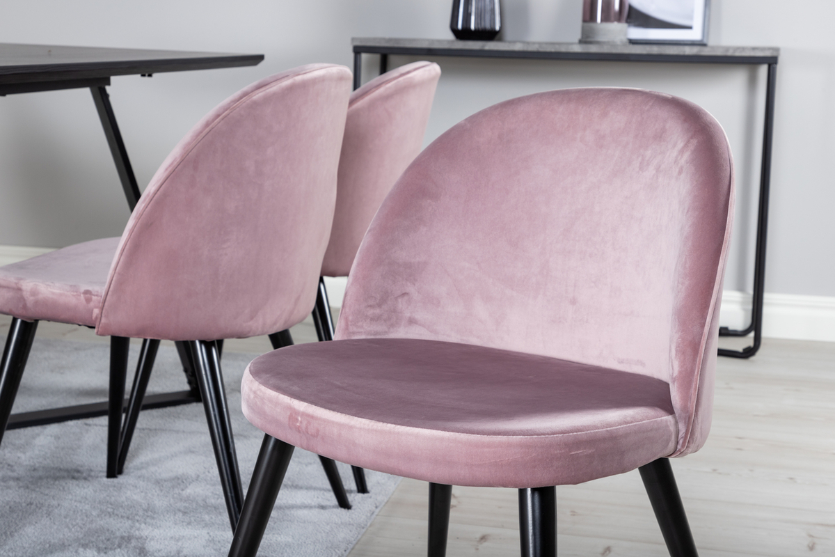 Elverum szék - Régi rózsaszín/Fekete