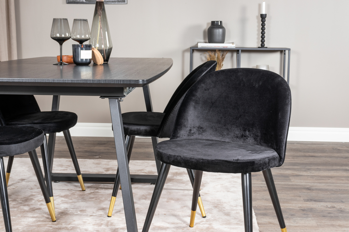 Elverum szék - Fekete/Brassó