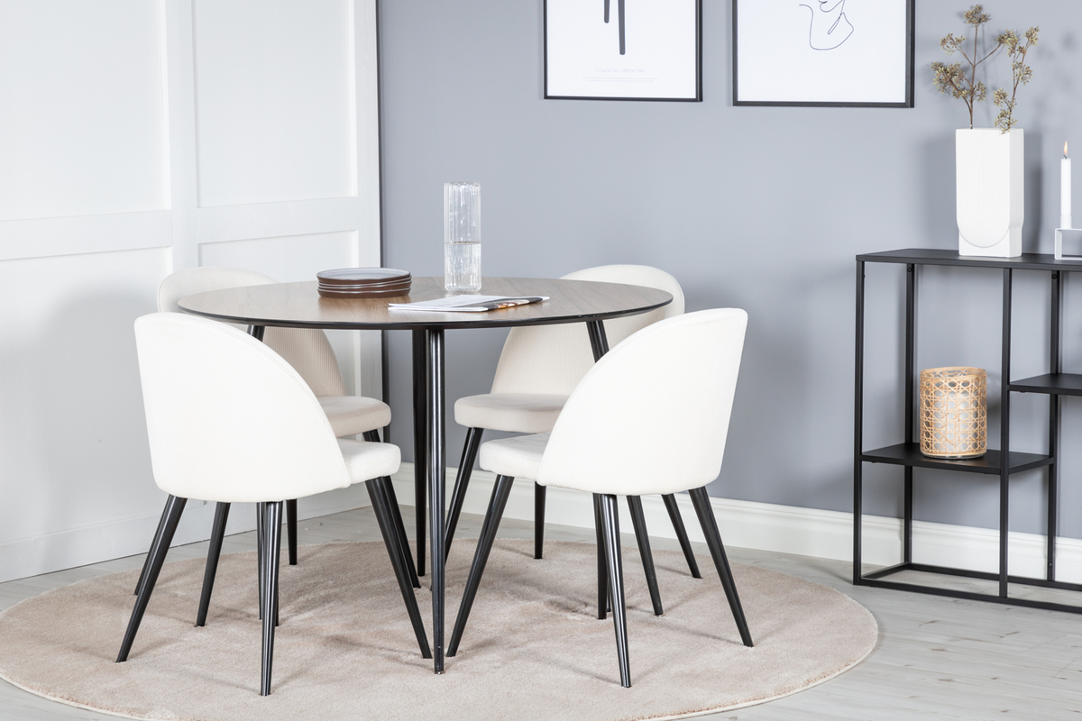 Elverum szék - Fehér/Fekete