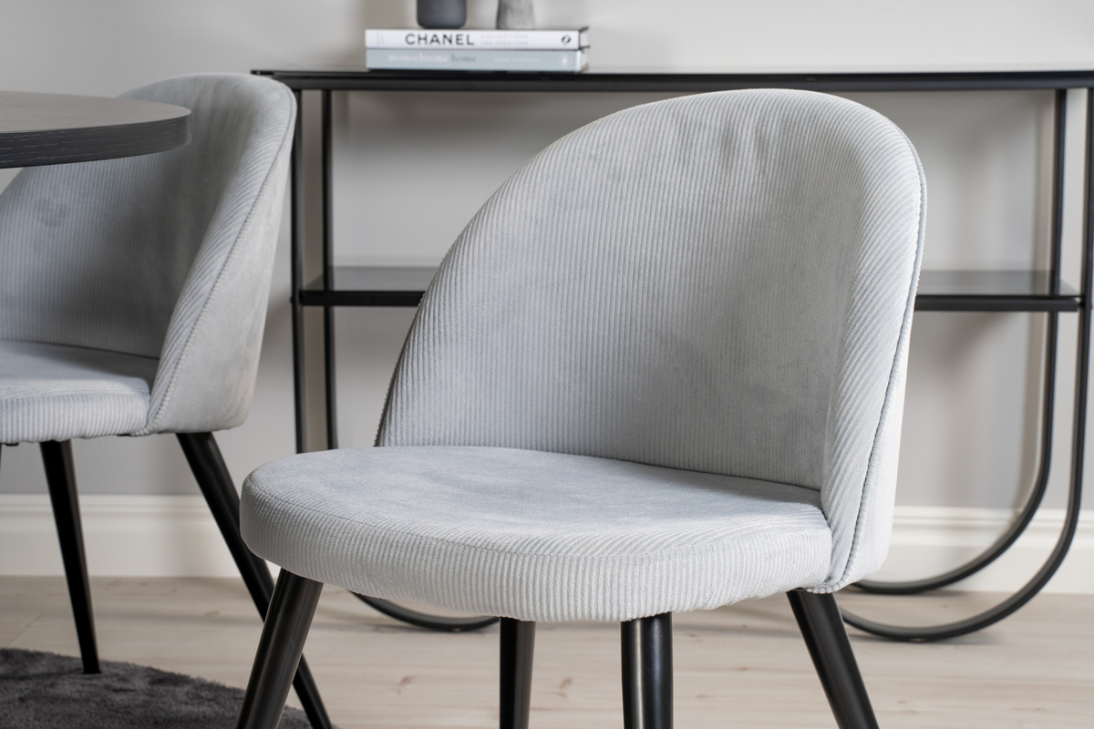 Elverum szék - Világosszürke bársony