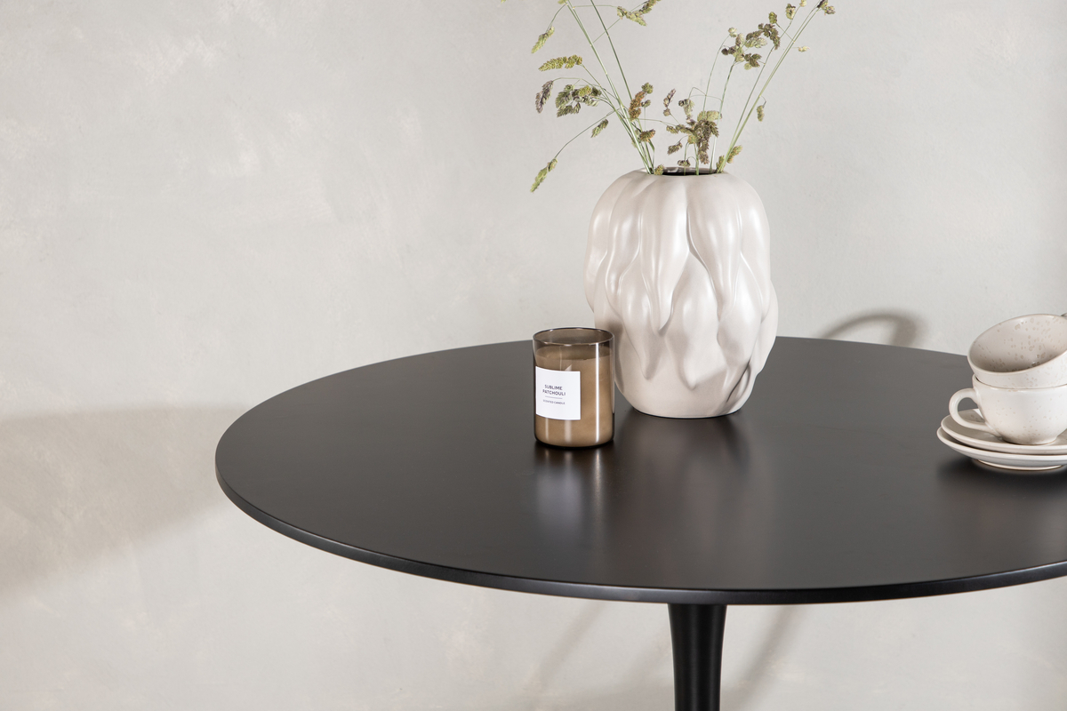 Greta étkezőasztal Kerek 100cm - Fekete