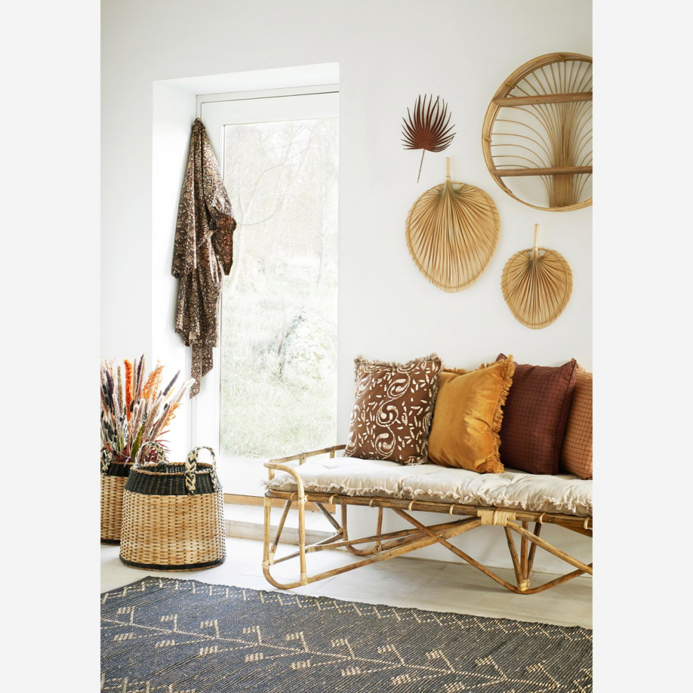 Bamboo kör alakú falipolc - Rattan