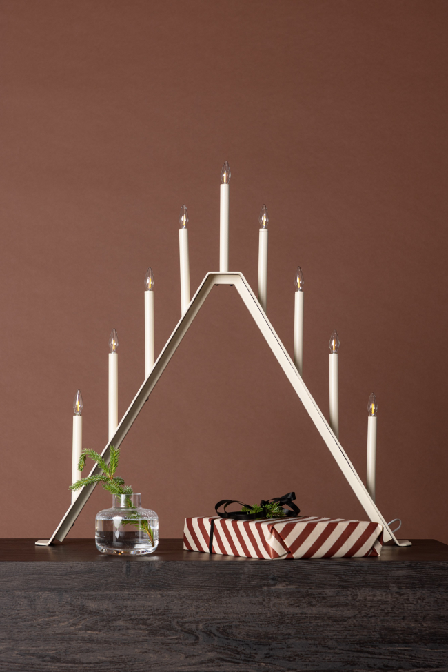 Adventi gyertyatartó 'Mölndal' - Bézs