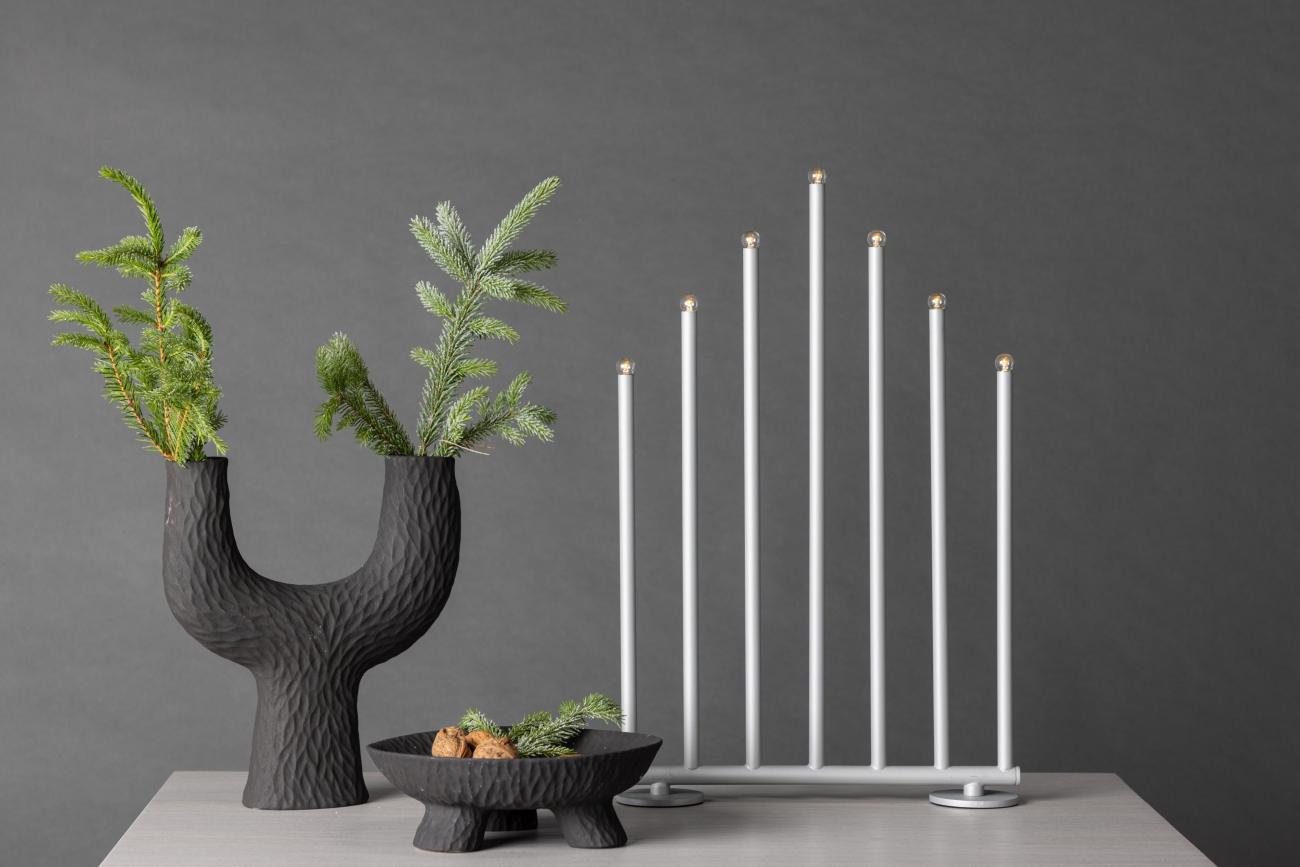 Adventi gyertyatartó 'Åkinge' - Ezüst