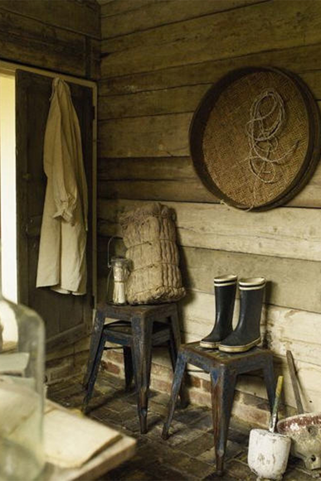 Puff 'Marseille' 70cm - Vintage fehér