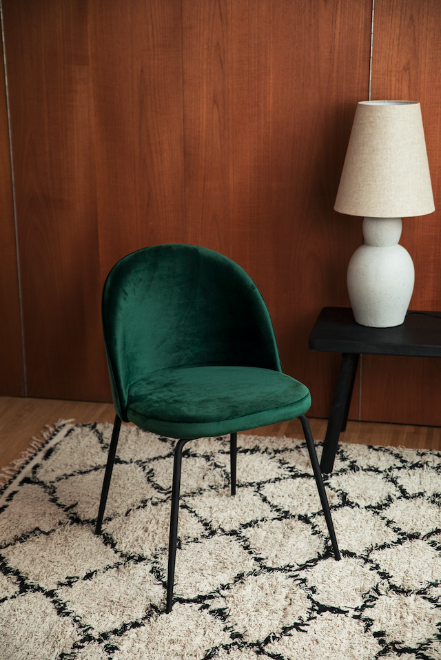 Szék 'Romee' - Zöld/Fekete