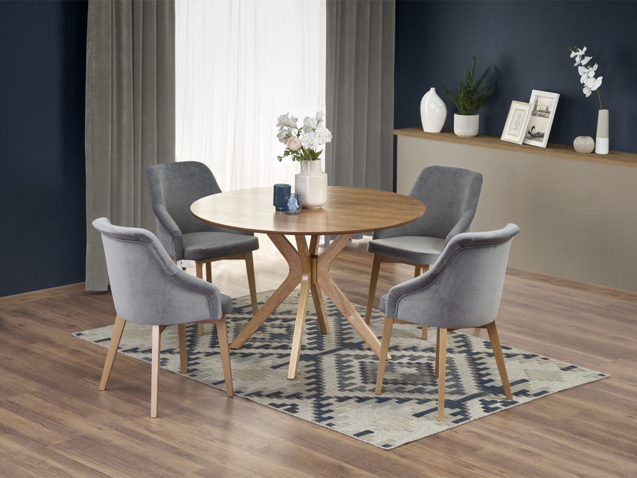 Étkezőasztal 'Nicolas' Kerek 120cm - Natúr