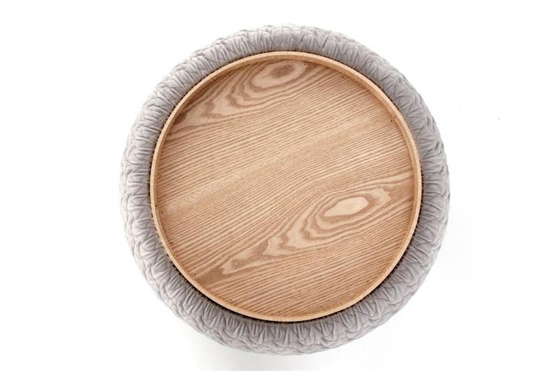 Ülőpuff/Oldal asztal 'Bono' - Szürke