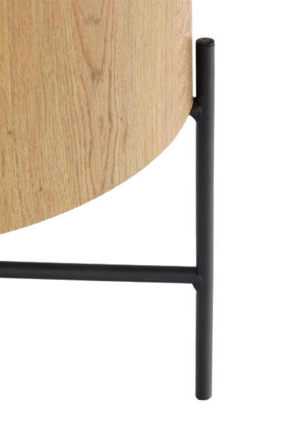 Lapland oldalasztal - Tölgy/Fekete