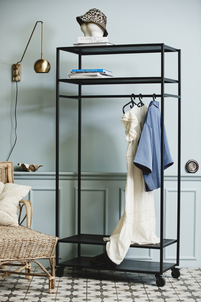 Malta gardróbpolc - Fekete