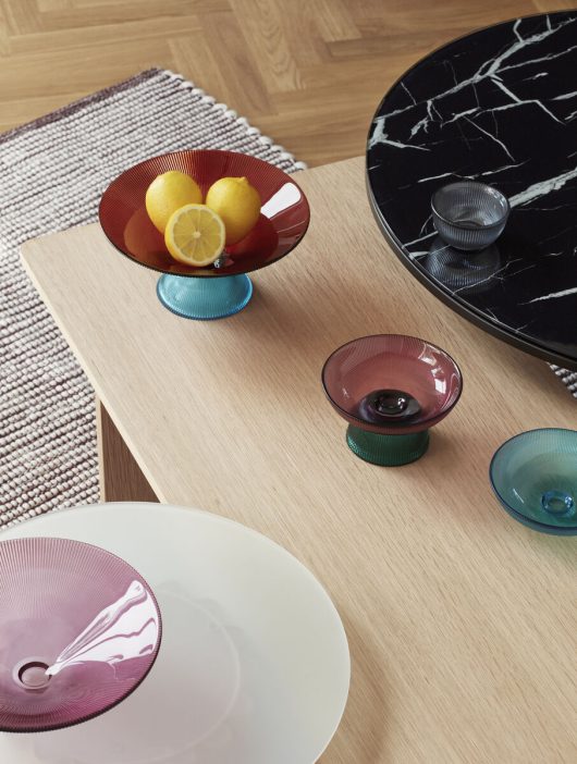 Kávézóasztal 'Norm' - Fekete/Márvány/Üveg