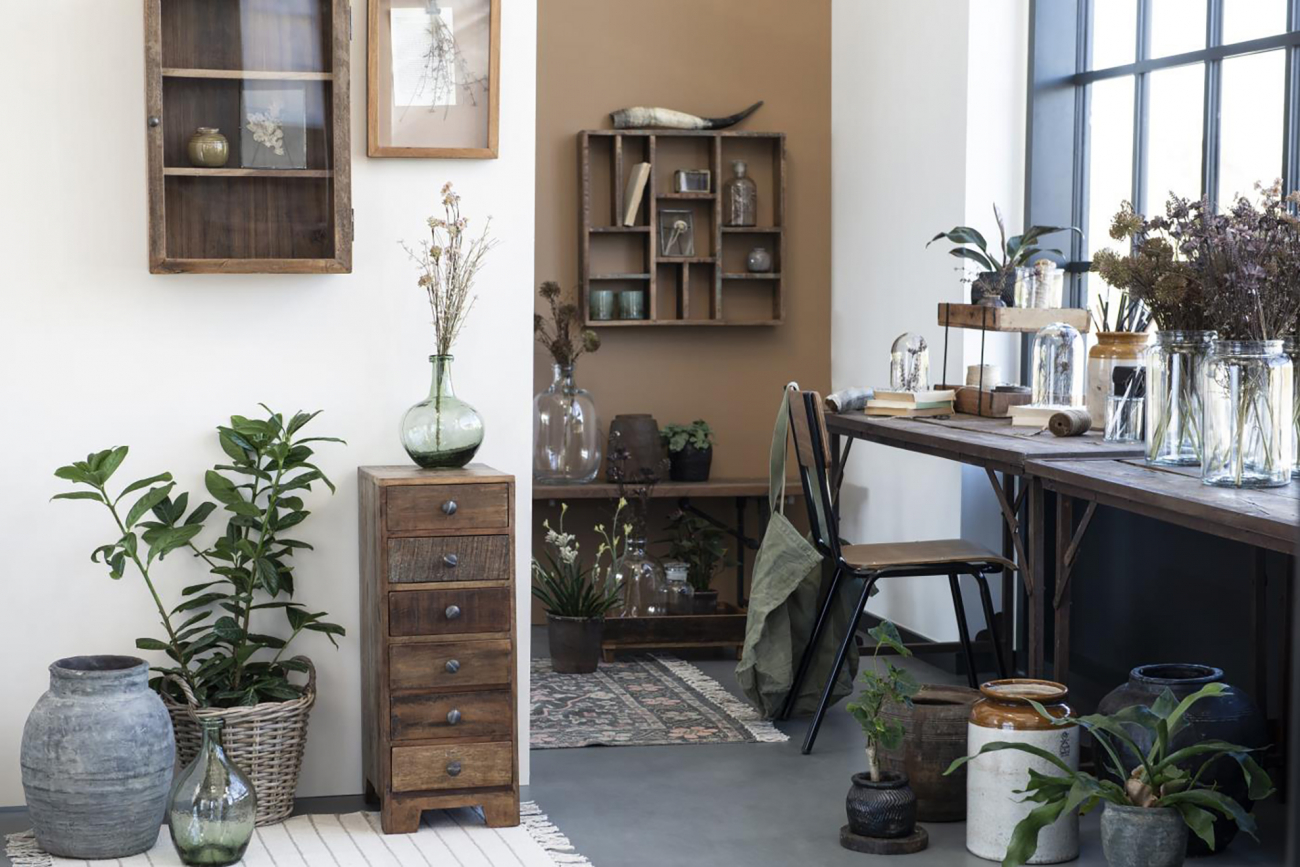 Fali polc 'Unique' - Újrahasznosított Fa/Vintage