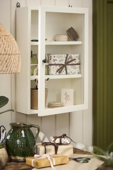 Fali szekrény 'Unique' - Fehér újrahasznosított Fa/Vintage