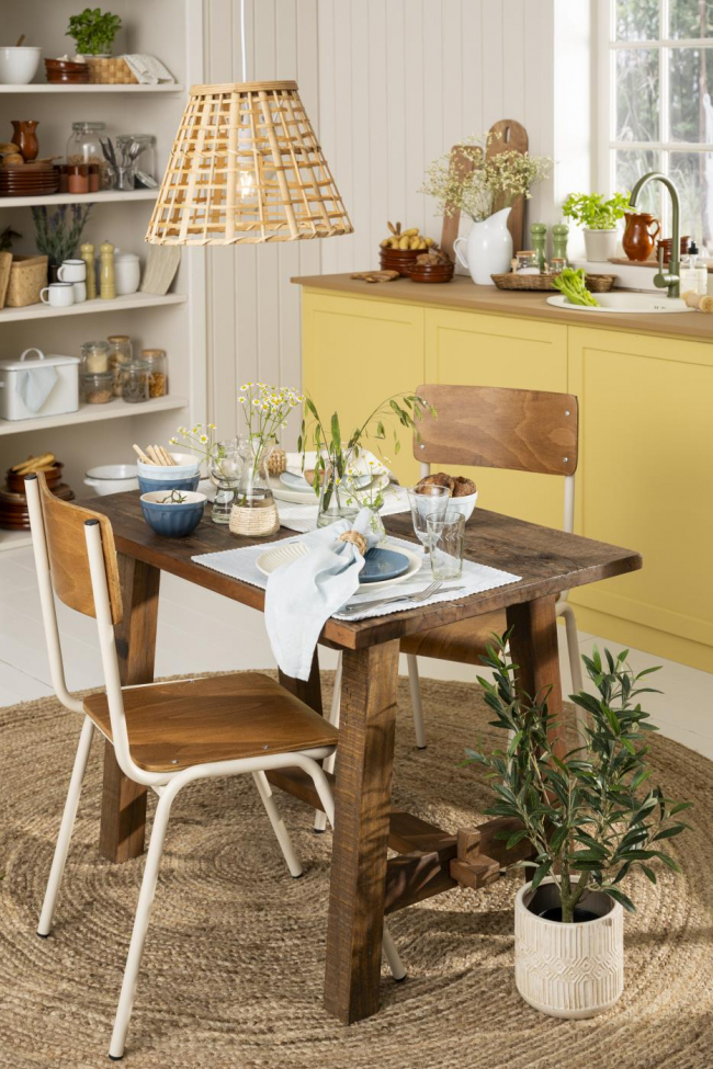 Iskolai szék 'Fanér' Rakható - Barna/fehér