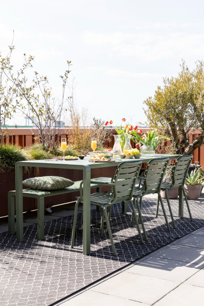 Kerti asztal 'Vondel' 214x97cm - Zöld