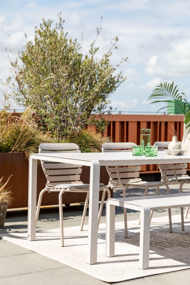 Kerti asztal 'Vondel' 214x97cm - Fehér