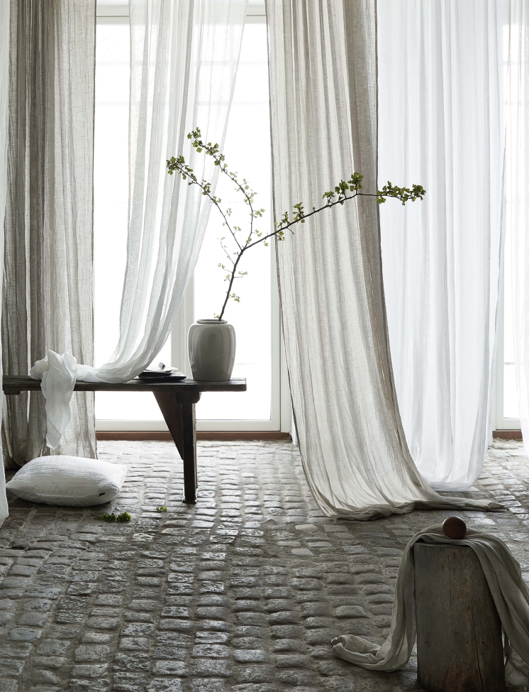 Függöny redőnycsíkkal 'Dalsland' 145x290 - Bézs