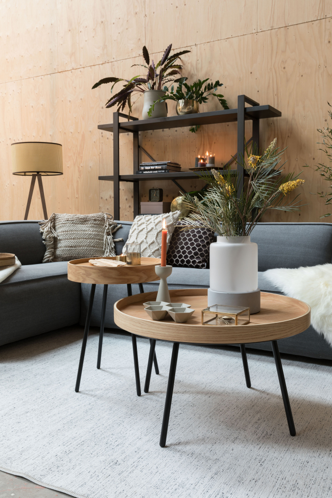 Oldalasztal 'Tray' - Tölgy