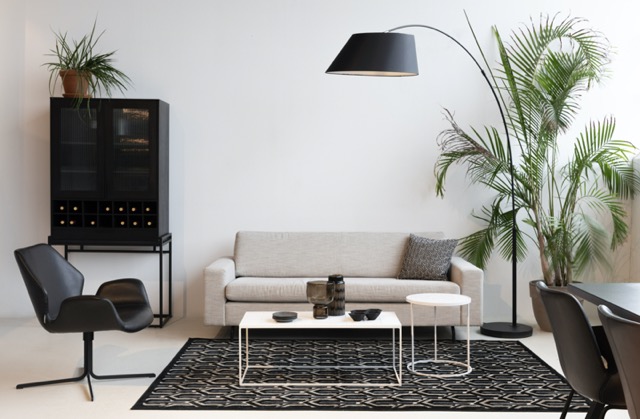 Asztal 'Glazed' 43x93 - Fehér