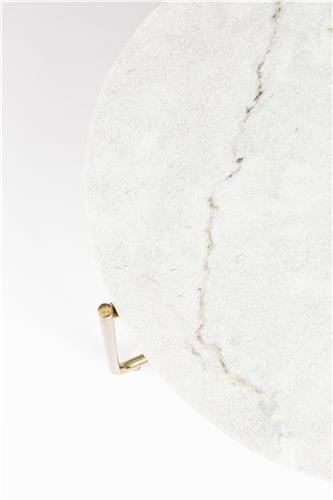 Timpa kerek dohányzóasztal 70cm - Márvány/Arany