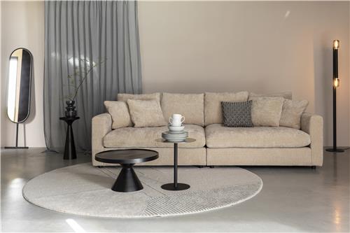 Floss kerek dohányzó/sidobord 60cm - Fekete