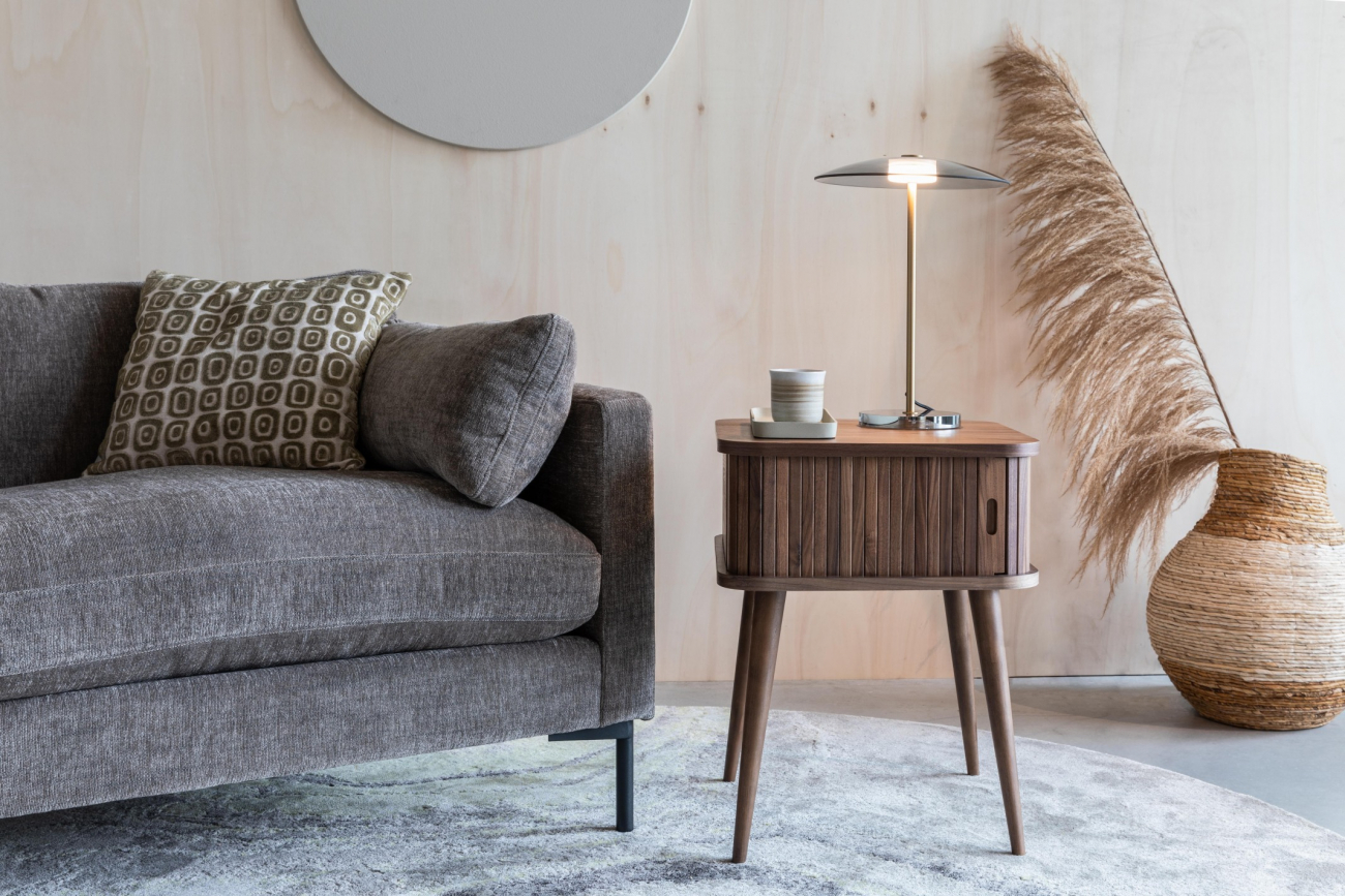 Barbier oldaltábla/éjjeli szekrény - Dió