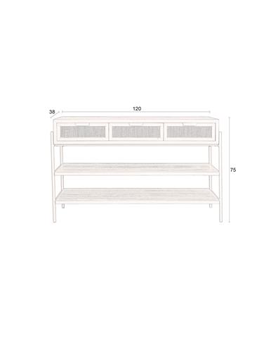 Konzolasztal 'Yasu' - Fekete