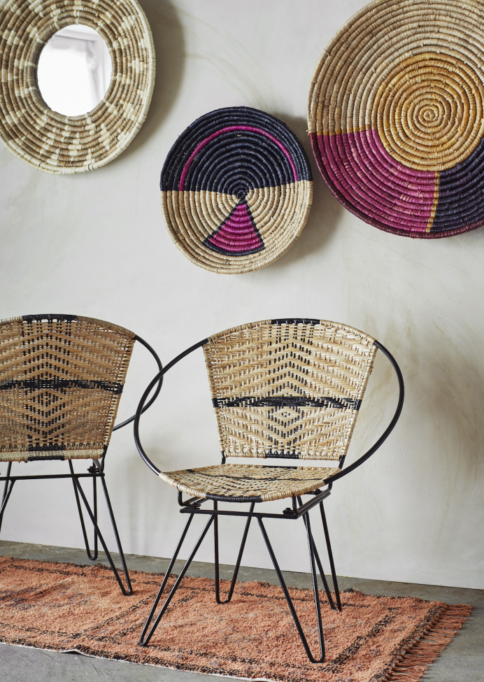 Fotel 'Iron' - Fekete/természetes