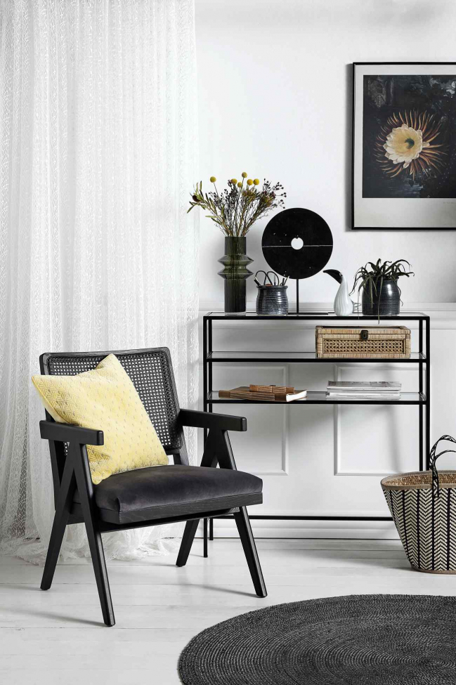 Wickerwork fotel - Rattan/Fekete