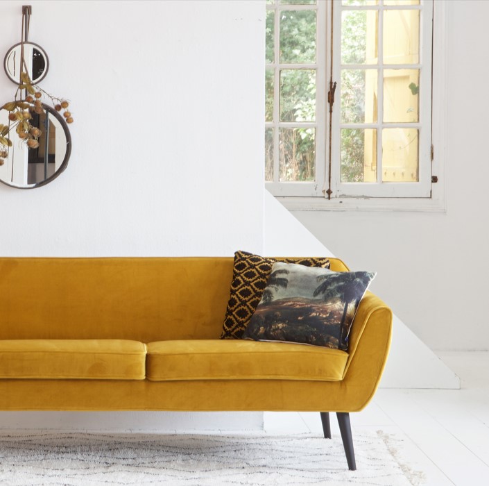 Kanapé 'Rocco' - Okker/Samett