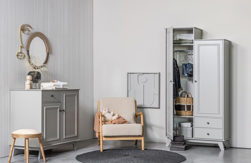 Lily ruhásszekrény - Szürke
