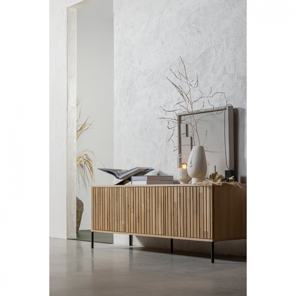 TV-szekrény 'New Gravure' 150 cm - Tölgy/Fekete