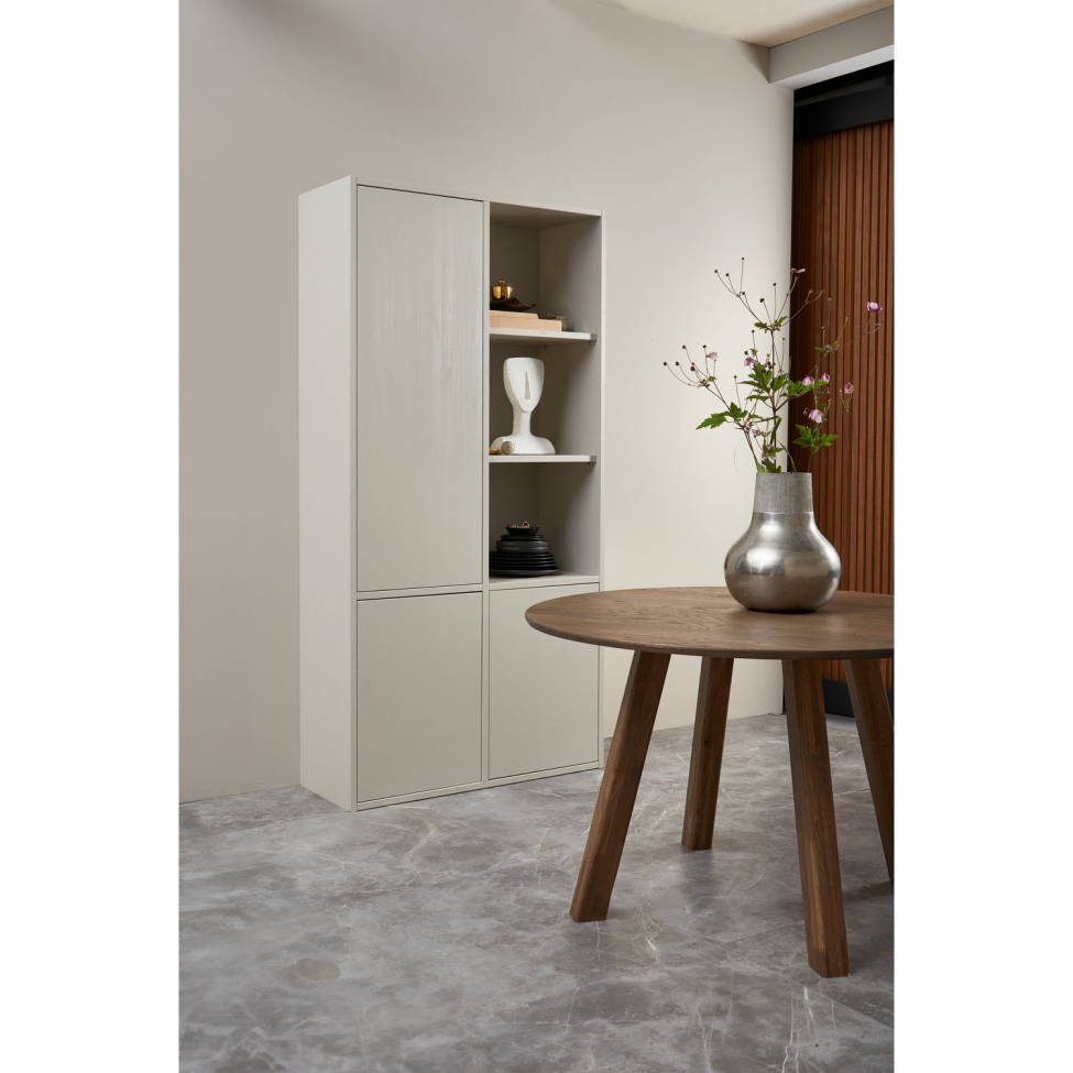 Étkezőasztal 'Tablo' 120 cm kerek - Sötétbarna