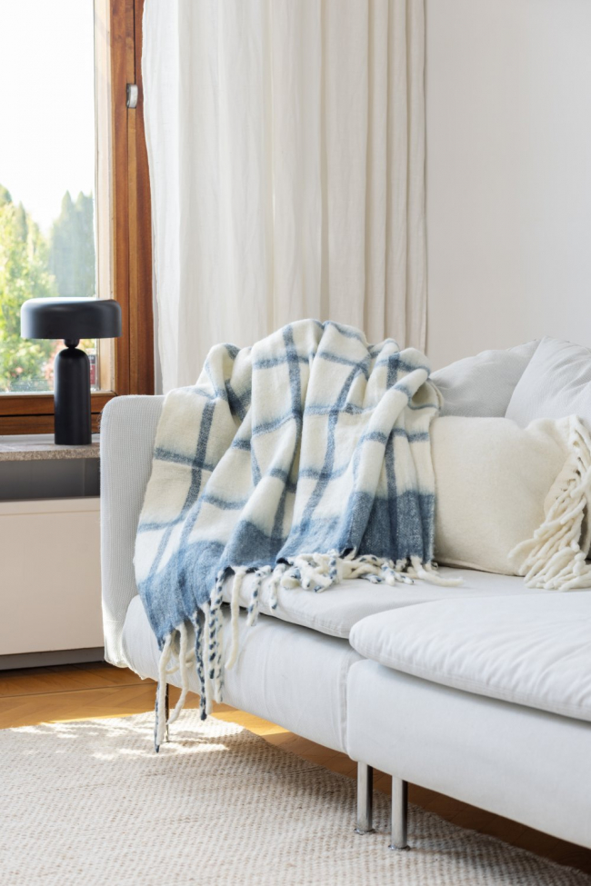 Pléd 'Rachel' 130x170cm - Kék