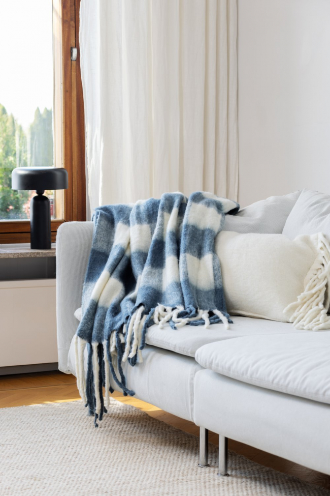 Pléd 'Phoebe' 130x170cm - Kék