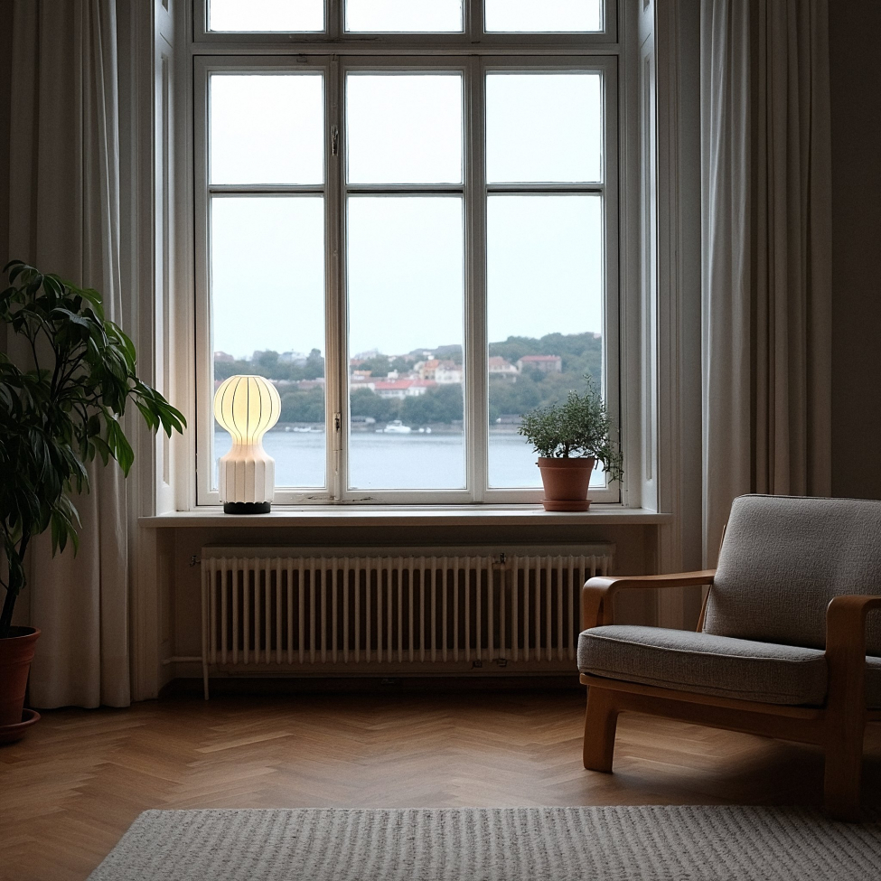 Lámpa 'Senigallia' S - Fehér/Fekete