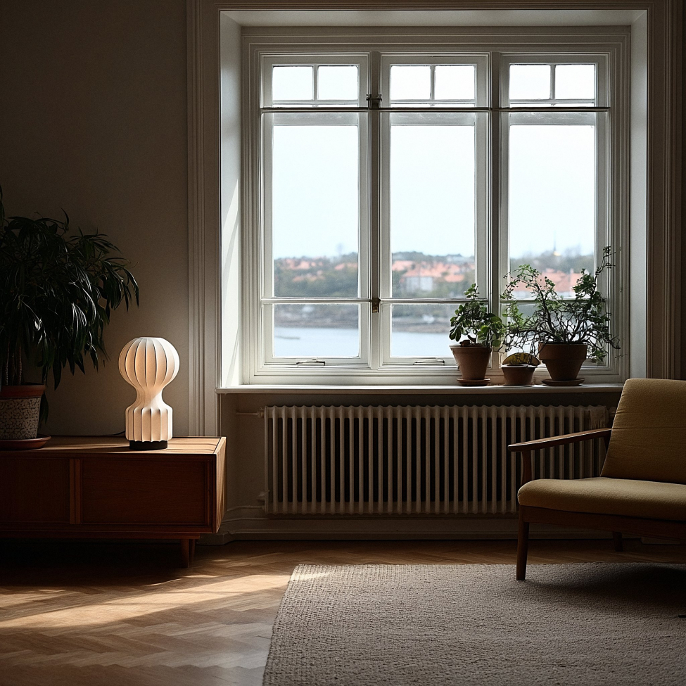 Lámpa 'Senigallia' S - Fehér/Fekete